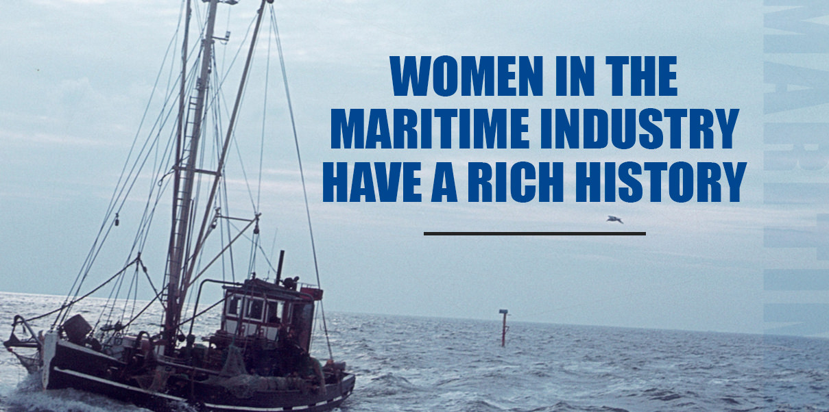 women in the maritime industry boating at sea
