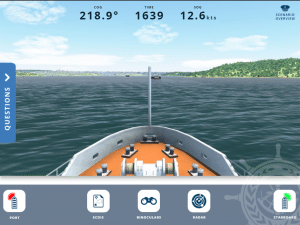 NAV-SAFE Digital Voyages screencap from boat point of view